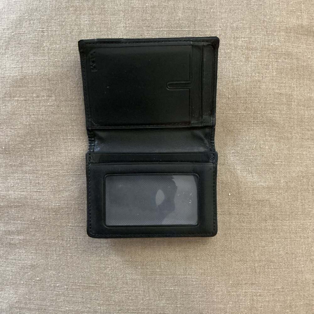 Tumi Black Ballistic Nylon Tri-fold Wallet with Leather Trim - Picture 2 of 4